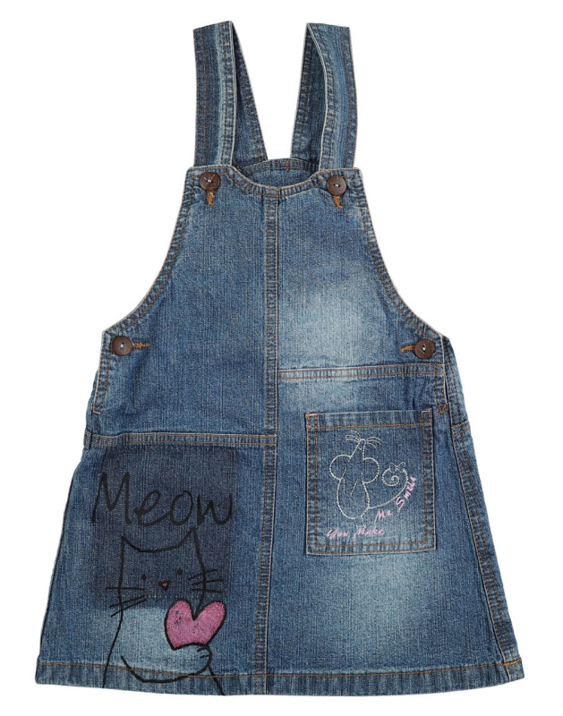 картинка ЧЗ Сарафан для девочки 3-7 лет 98% хлопок, 2% эластан BONITO KIDS/OP1180(ЧЗ)/уп.5шт./меш.200шт. от BonitoKids