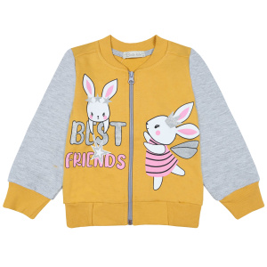картинка БГ_ЧЗ Бомбер для девочки 2-5 лет 100% хлопок BONITO KIDS/BK1736B(ЧЗ)/уп.4шт./меш.400шт. от BonitoKids