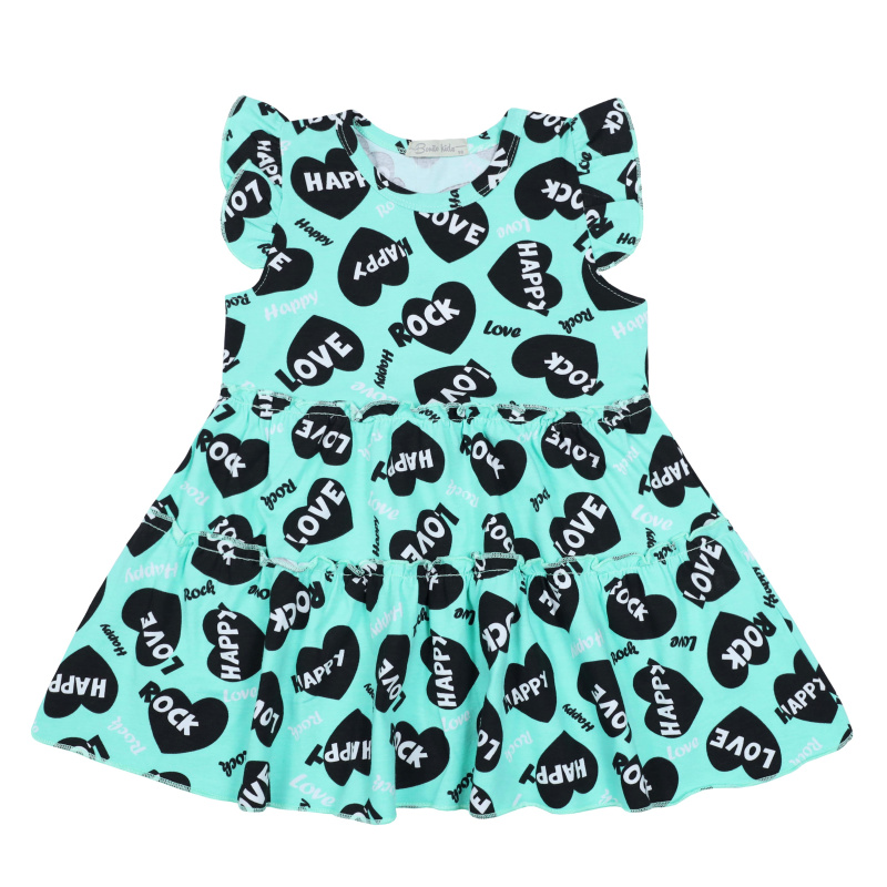 картинка КГ_БГ Платье для девочек 100% х/б 3-7 лет BONITO KIDS/BK1600P(01-22)/уп.5шт./меш.400шт. от BonitoKids