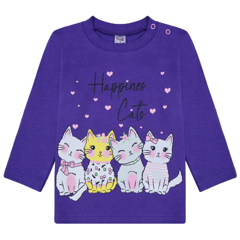 картинка БГ_ЧЗ Кофта для девочки 1,5-4 лет 100% хлопок BONITO KIDS/BK0006D(05-23)(ЧЗ)/уп.4шт./меш.500шт. от BonitoKids