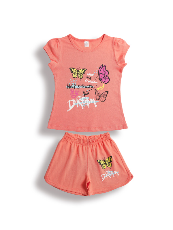картинка БГ_ЧЗ Комплект для девочки (футболка и шорты) 5-8 лет 100% хлопок BONITO KIDS/BK0005D(12-24)(ЧЗ)/уп.4шт./меш.400шт. от BonitoKids