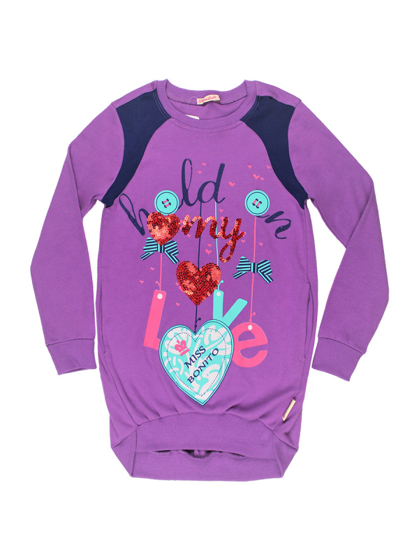 картинка Туника для девочки 7-10 лет 100% хлопок BONITO KIDS/BK426T/уп.4шт./меш.200шт. от BonitoKids