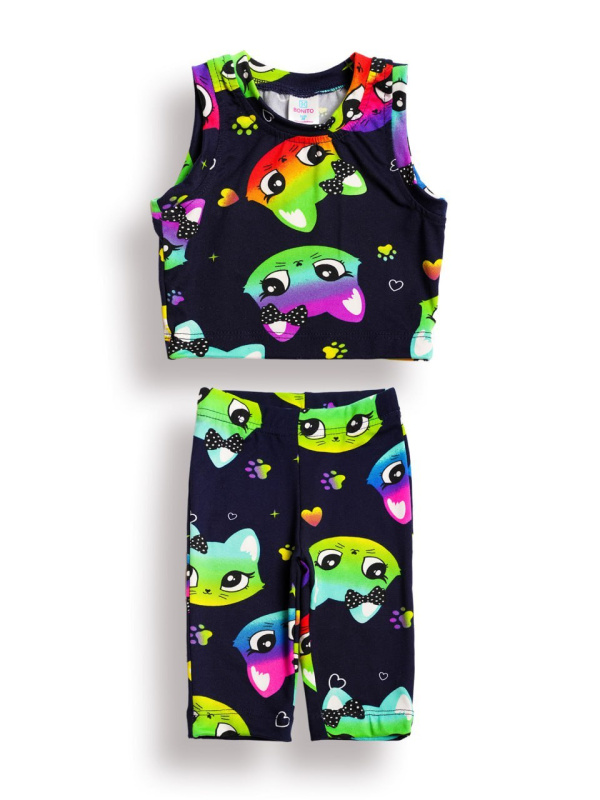 картинка БГ_ЧЗ Комплект для девочки (топ и бриджи) 3-7 лет 100% п/э BONITO KIDS/BK1783KP(11-24)(ЧЗ)/уп.5шт./меш.650шт. от BonitoKids