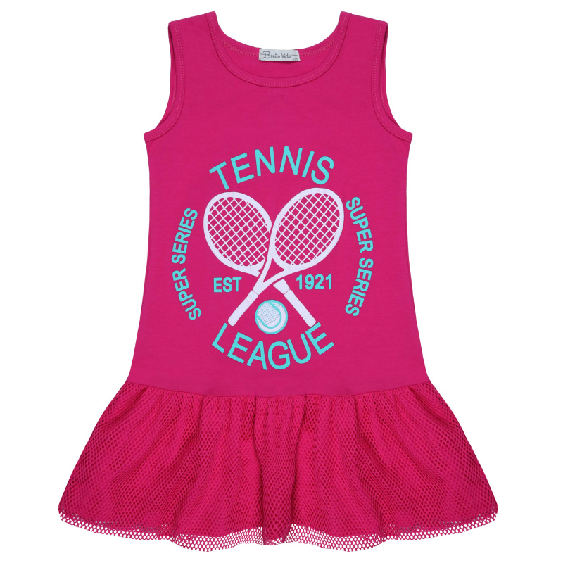 картинка ЧЗ Платье для девочки 5-8 лет 92% хлопок, 8% лайкра BONITO KIDS/BK1576P(ЧЗ)/уп.4шт./меш.336шт. от BonitoKids