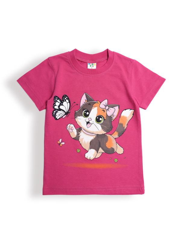 картинка КГ Футболка для девочки 1-4 лет 100% хлопок DIAS KIDS/DK0001D/уп.4шт./меш.1000шт. от BonitoKids