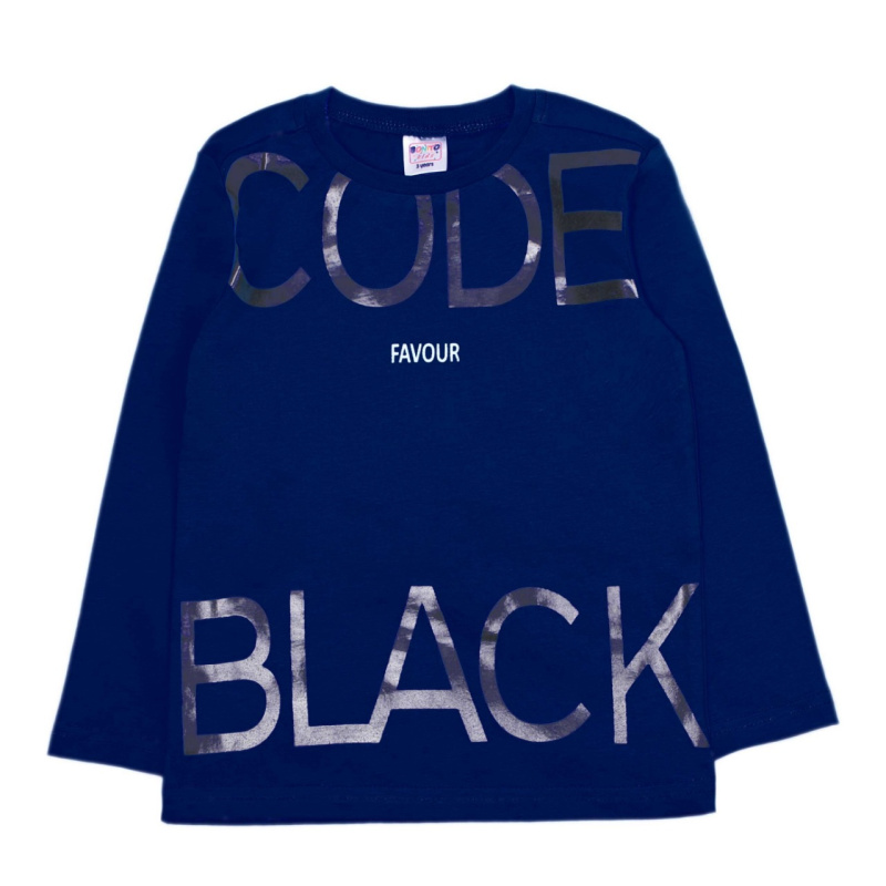 картинка ЧЗ Футболка с длинным рукавом для мальчика 3-7 лет. BONITO KIDS/OP1359(ЧЗ)/уп.5шт./меш.630шт. от BonitoKids