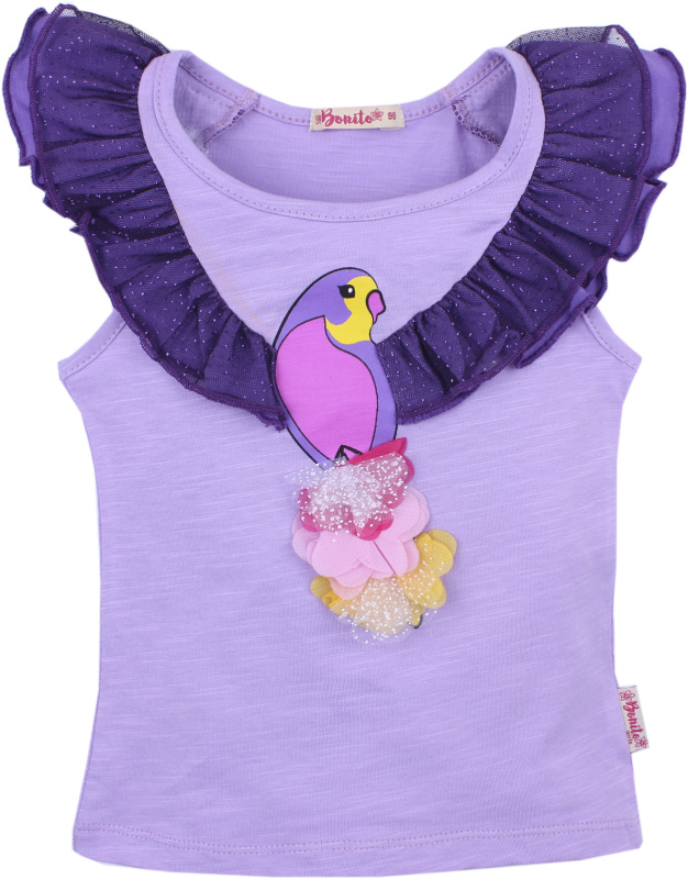картинка ЧЗ Футболка для девочки 3-7 лет 100% хлопок BONITO KIDS/BK1200K(ЧЗ)/уп.5шт./меш.850шт. от BonitoKids
