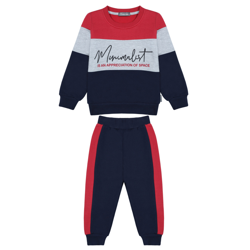 картинка КГ_БГ Комплект для мальчика (свитшот и штаны), 3-7 лет, 100% хлопок, BONITO KIDS/BK1755КР(12-24)/уп.5шт./меш.150шт. от BonitoKids
