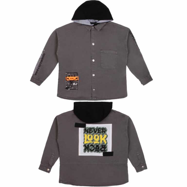 картинка ЧЗ Рубашка для мальчика 8-12 лет 100% хлопок BONITO KIDS/OP1685(ЧЗ)/уп.5шт/135шт. от BonitoKids