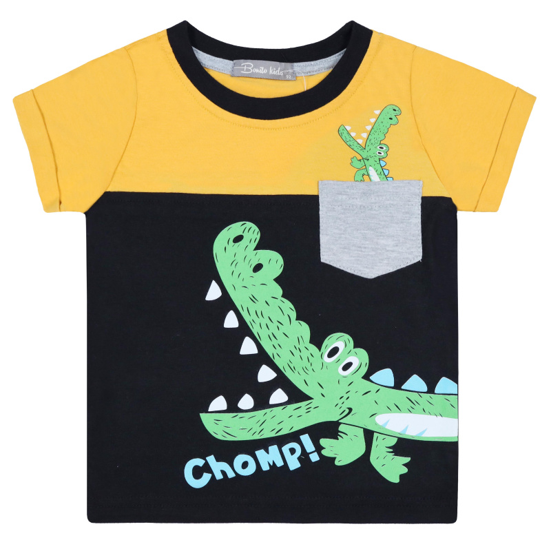 картинка БГ_ЧЗ Футболка для мальчика 2-6 лет 100% хлопок BONITO KIDS/BK1211F(01-24)(ЧЗ)/уп.5шт./меш.700шт. от BonitoKids