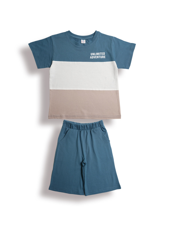 картинка БГ_ЧЗ Комплект для мальчика (футболка и шорты) 8-12 лет BONITO KIDS/BK1801KP(2026)(ЧЗ)/уп.5шт./меш.240шт. от BonitoKids