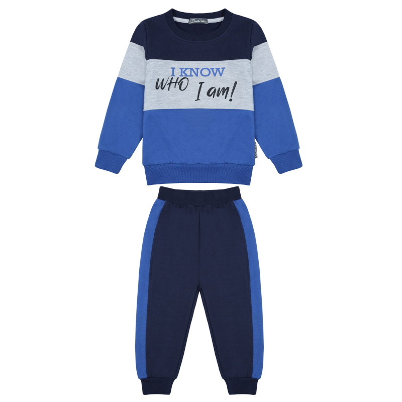 картинка КГ_БГ Комплект для мальчика (свитшот и штаны), 3-7 лет, 100% хлопок, BONITO KIDS/BK1755КР(12-24)/уп.5шт./меш.150шт. от BonitoKids