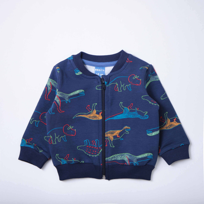 картинка ЧЗ Бомбер для детей 68-86 см 65% хлопок, 27% полиэстер, 8% эластан BONITO KIDS/OP1859/уп.4шт./меш.384шт. от BonitoKids