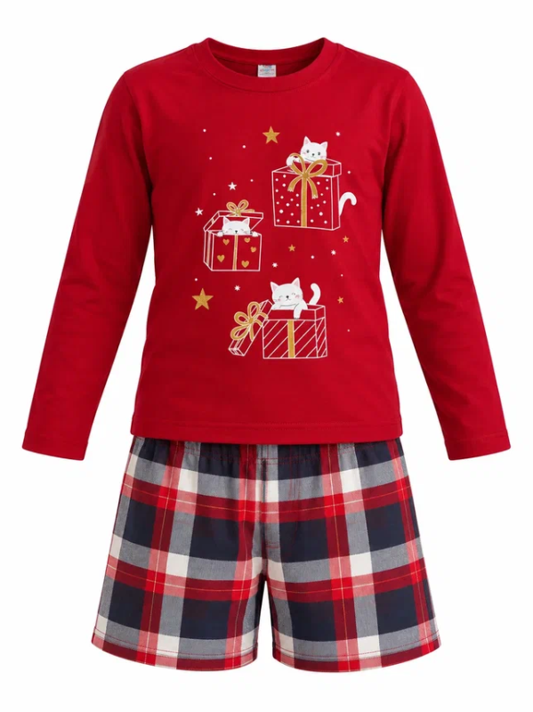 картинка БГ_ЧЗ Пижама для девочки 11-14 лет 100% хлопок BONITO KIDS/BK1864PJ(ЧЗ)/уп.4шт./меш.280шт. от BonitoKids
