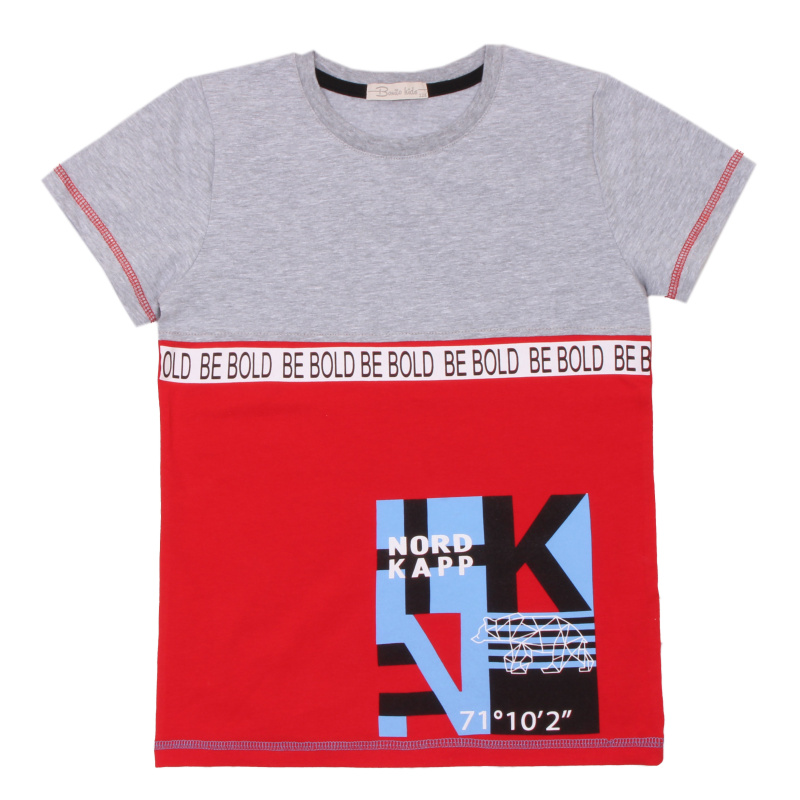 картинка КГ_БГ Футболка для мальчика 8-12 лет 100% хлопок BONITO KIDS/BK1693F(01-22)/уп.5шт./меш.450шт. от BonitoKids