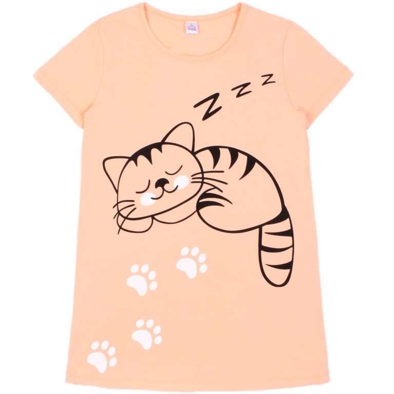 картинка БГ Ночная сорочка для девочки 8-12 лет 100% хлопок BONITO KIDS/SS6010(03-23)/уп.5шт./меш.500шт. от BonitoKids