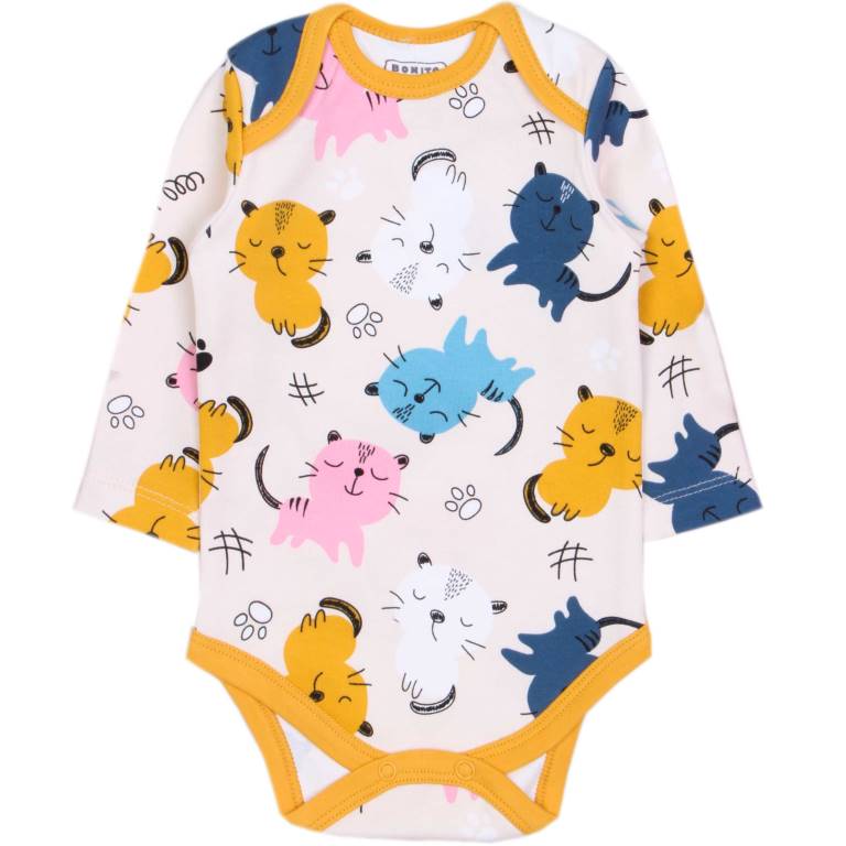 картинка БГ Боди для детей 62-86 100% х/б BONITO KIDS/OP1729/уп.5шт./меш.550шт. от BonitoKids