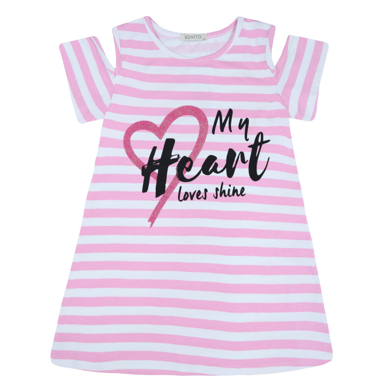 картинка БГ_ЧЗ Платье для девочки 8-12 лет 92% хлопок, 8% лайкра BONITO KIDS/BK1574P(ЧЗ)/уп.5шт./меш.400шт. от BonitoKids