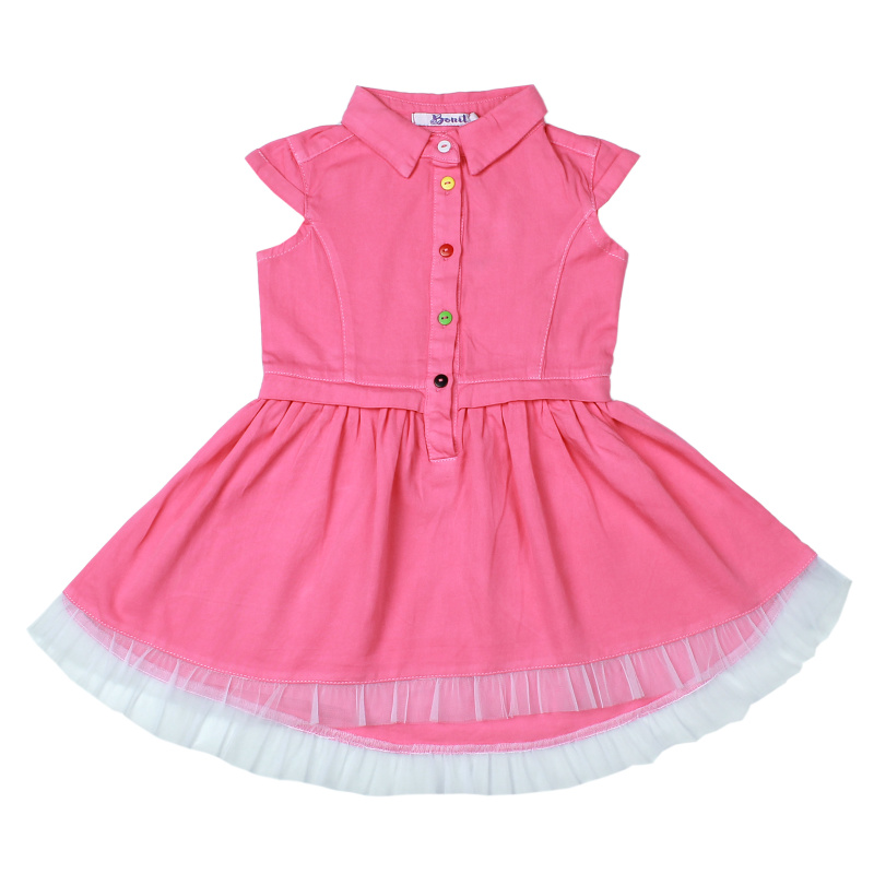 картинка ЧЗ Платье для девочки 3-7 лет 100% хлопок BONITO KIDS/OP887(ЧЗ)/уп.5шт./меш360шт. от BonitoKids