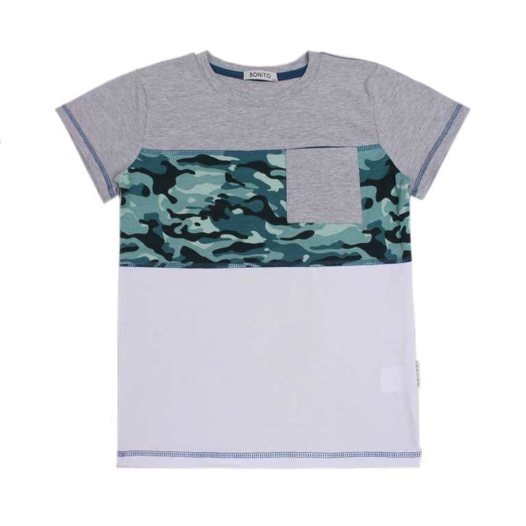 картинка БГ_ЧЗ Футболка для мальчика 8-12 лет 92% хлопок, 8% лайкра BONITO KIDS/SS6049/уп.5шт./меш.400шт. от BonitoKids