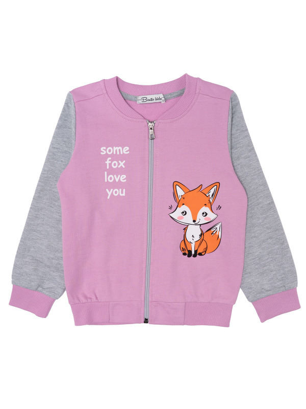 картинка БГ_ЧЗ Бомбер для девочки 2-5 лет 100% хлопок BONITO KIDS/BK1736B(11-25)(ЧЗ)/уп.4шт./меш.400шт. от BonitoKids