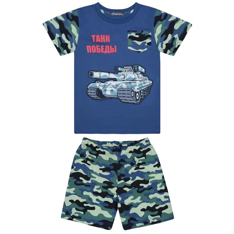 картинка КГ_БГ Комплект для мальчика (футболка и шорты) 6-9 лет 100% хлопок BONITO KIDS /BK1289F, BK1289SH(12-22)/уп.4шт./меш. 360шт. от BonitoKids