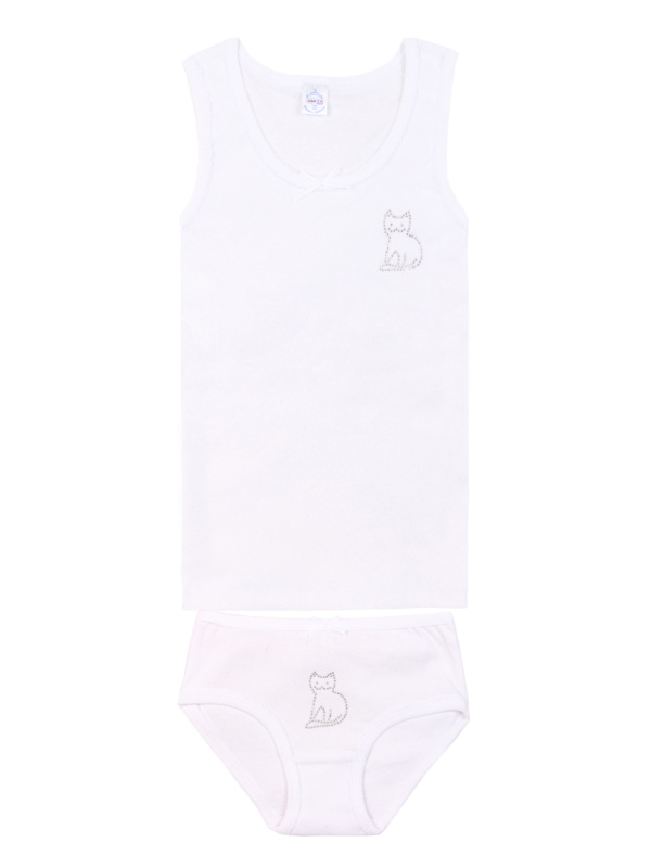 картинка БГ_ЧЗ Набор для девочки (майка, трусы) 3-7 лет BONITO KIDS/SS0003(ЧЗ)/уп.5шт./меш.600шт. от BonitoKids