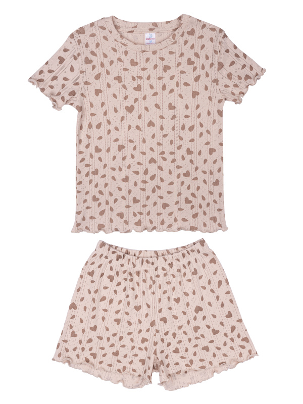 картинка БГ_ЧЗ Пижама для девочки 8-12 лет 100% хлопок BONITO KIDS/SS6185PD(ЧЗ)/уп.5шт./меш.260шт. от BonitoKids