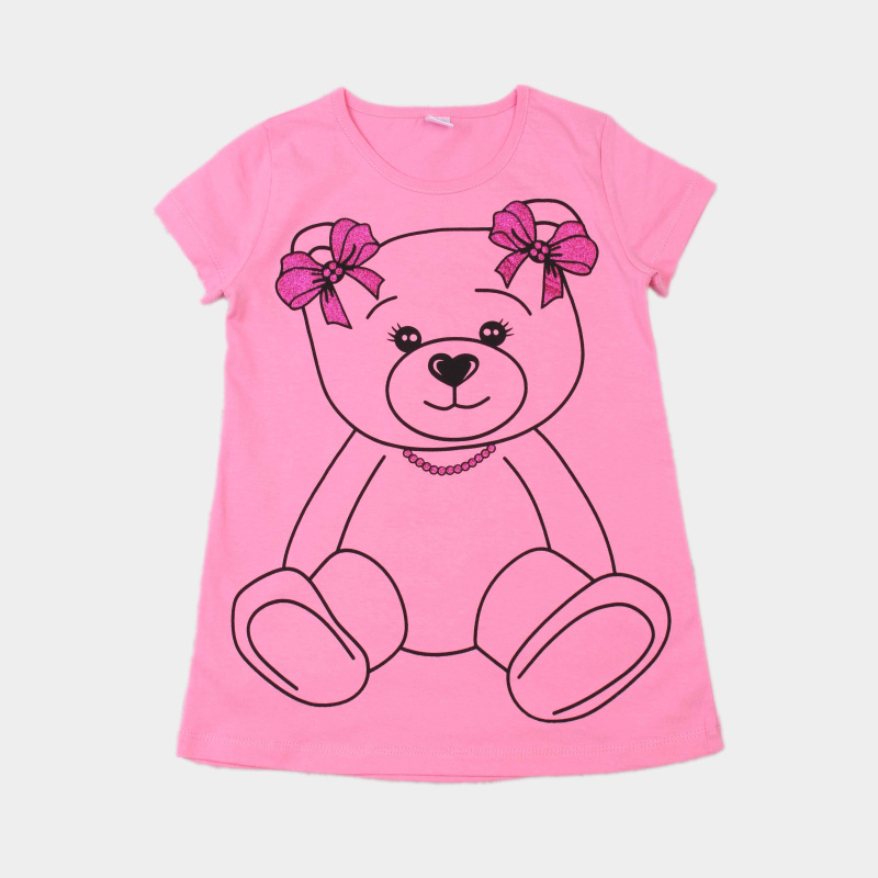 картинка БГ_ЧЗ Ночная сорочка для девочки 3-7 лет 100% хлопок BONITO KIDS/SS6009(03-23)(ЧЗ)/уп.5шт./меш.700шт. от BonitoKids
