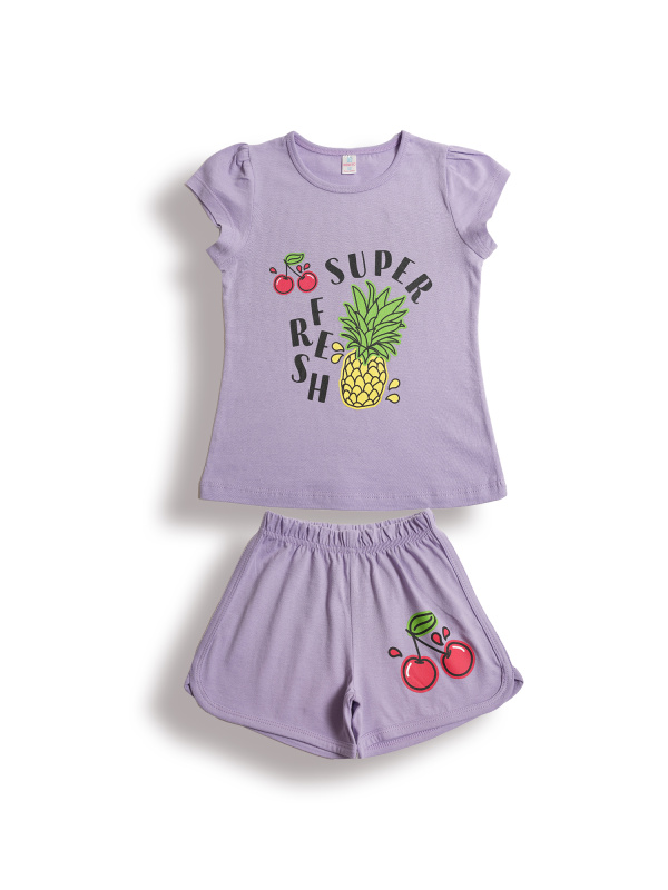 картинка БГ_ЧЗ Комплект для девочки (футболка и шорты) 5-8 лет 100% хлопок BONITO KIDS/BK0005D(5-8)(ЧЗ)/уп.4шт./меш.400шт. от BonitoKids