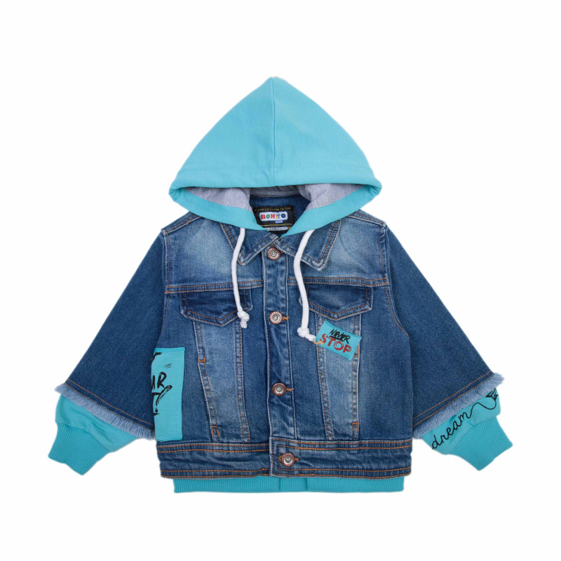 картинка ЧЗ Куртка для детей 3-7 лет 98% хлопок 2% эластан BONITO KIDS/OP1190(ЧЗ)/уп.5шт./меш.90шт. от BonitoKids