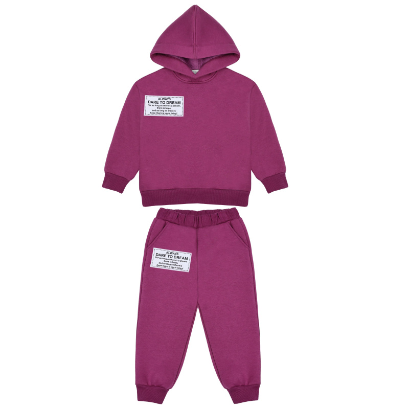 картинка БГ_ЧЗ Комплект для девочки (худи и штаны) 8-12 лет 85% хлопок 15% пэ BONITO KIDS /уп.5шт./меш.50 шт. от BonitoKids