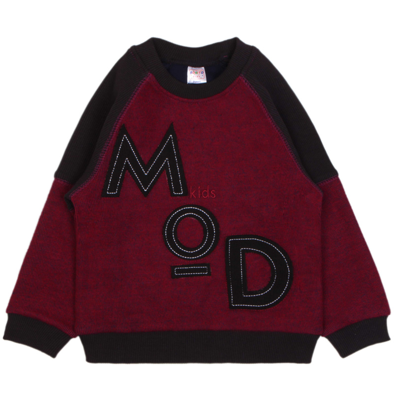 картинка ЧЗ Свитшот для мальчика 3-7 лет 80% хлопок, 20% полиэстер BONITO KIDS/OP1717(ЧЗ)/уп.5шт./меш.225шт. от BonitoKids