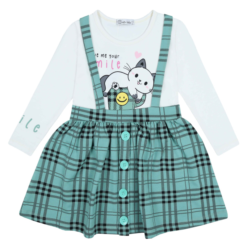 картинка БГ_ЧЗ Платье для девочки 2-6 лет 92% хлопок, 8% лайкра BONITO KIDS/BK1410P(ЧЗ)/уп.5шт./меш.250шт. от BonitoKids