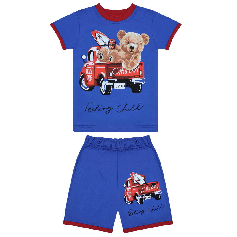 картинка БГ_ЧЗ Комплект для мальчика (футболка и шорты) 1,5-4 лет 100% хлопок BONITO KIDS/BK0004FSHM(11-24)(ЧЗ)/уп.4шт./меш.500шт. от BonitoKids