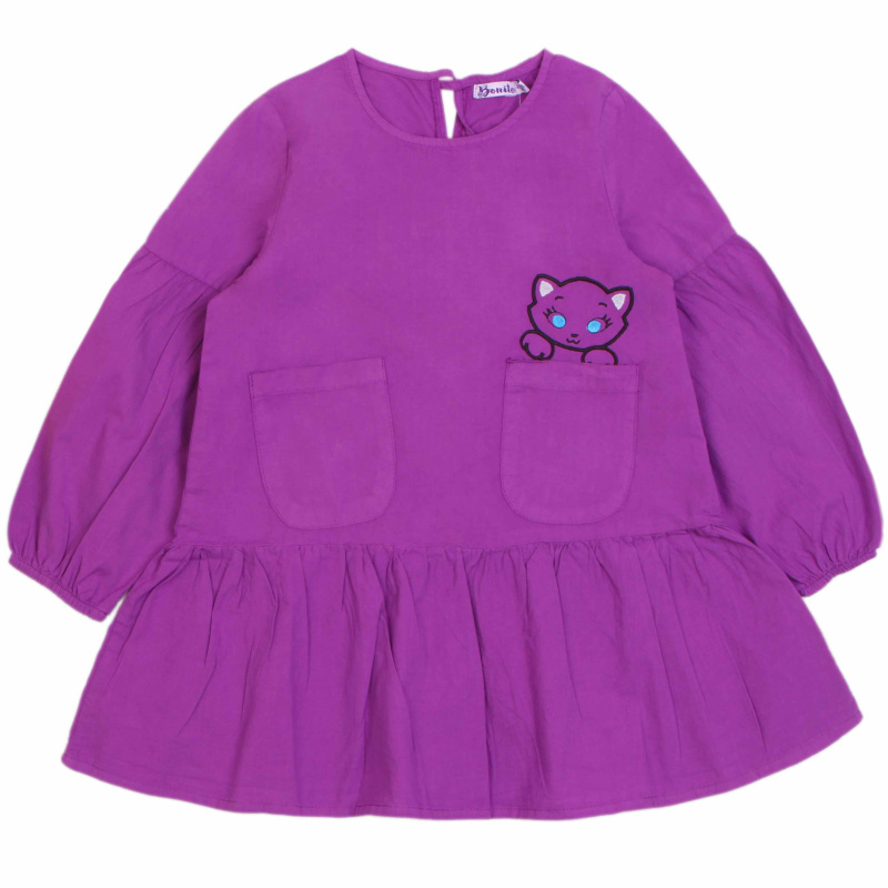картинка БГ_ЧЗ Платье для девочки 3-7 лет 100% хлопок BONITO KIDS/OP1680(ЧЗ)/уп.5шт./меш.340шт. от BonitoKids