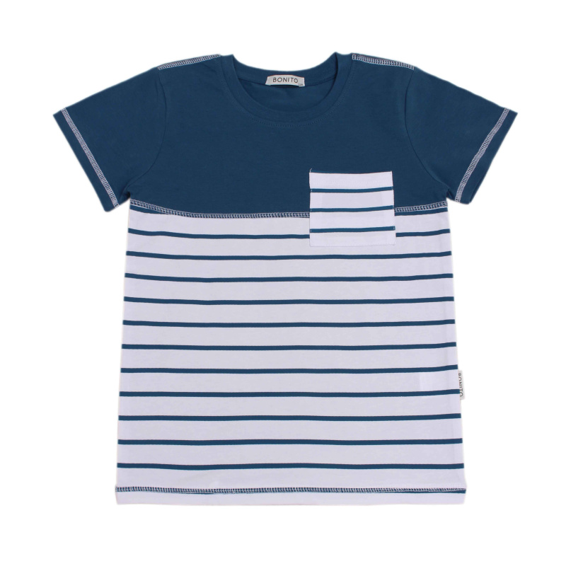 картинка БГ_ЧЗ Футболка для мальчика 8-12 лет 92% хлопок, 8% лайкра BONITO KIDS/SS6049/уп.5шт./меш.400шт. от BonitoKids