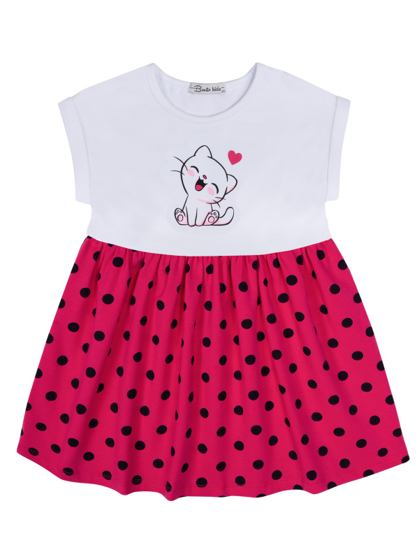 картинка БГ_ЧЗ Платье для девочки 2-5 лет 92% хлопок, 8% лайкра BONITO KIDS/BK1438P(2026)(ЧЗ)/уп.4шт./меш.400шт. от BonitoKids