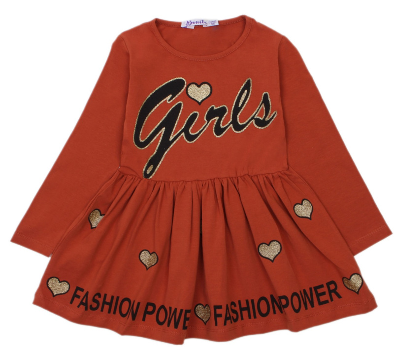 картинка ЧЗ Платье для девочки 3-7 лет 95% хлопок, 5% эластан BONITO KIDS/OP1294(ЧЗ)/уп.5 шт./меш 300шт. от BonitoKids