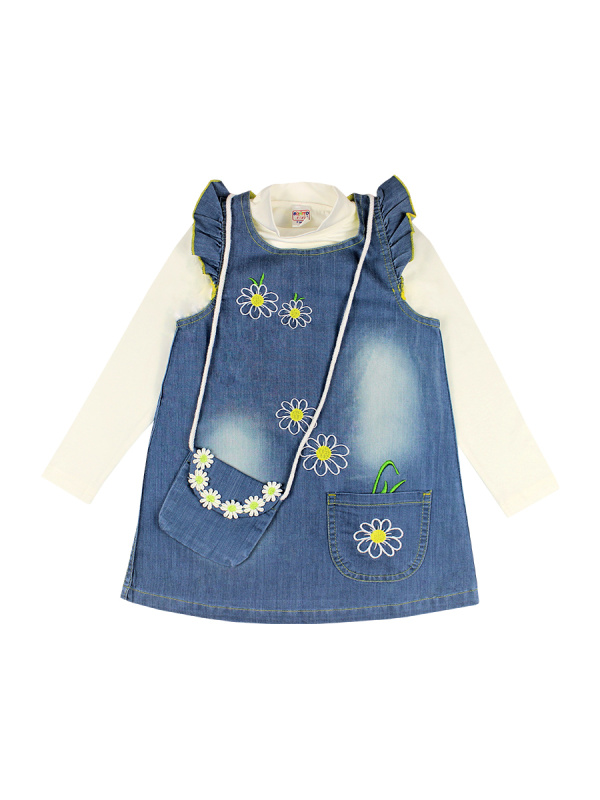 картинка КГ_ОТ Комплект для девочки (сарафан, кофта) 2-5 лет, 80% хб 20% п/э, BONITO KIDS/OP784/уп.4шт./меш.240шт. от BonitoKids