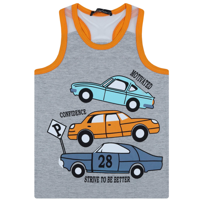 картинка БГ_ЧЗ Майка для мальчика 3-7 лет 100% хлопок BONITO-KIDS/BK1423M(07-23)(ЧЗ)/уп.5шт./меш.1000шт от BonitoKids