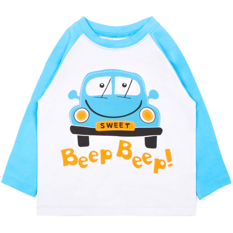 картинка ЧЗ Футболка с длинным рукавом для мальчика 1,5-4 лет, 95% хл. 5% эл., BONITO KIDS/OP1711(ЧЗ)/уп.4шт./меш.508шт. от BonitoKids