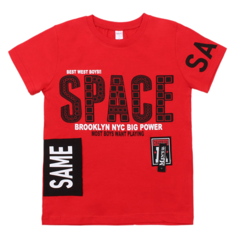 картинка ЧЗ Футболка для мальчика 8-12 лет 95% хлопок, 5% эластан BONITO KIDS/OP1421(ЧЗ)/уп.5шт./меш.450шт. от BonitoKids