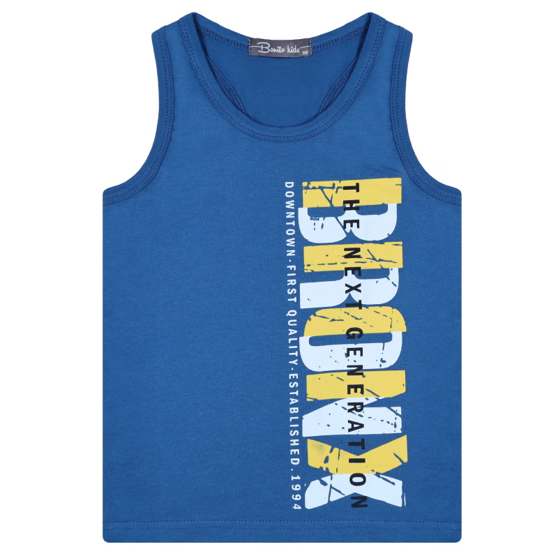 картинка БГ Майка для мальчика 3-7 лет 95% хлопок, 5% лайкра BONITO KIDS/BK1619M(04-22)/уп.5шт./меш.800шт. от BonitoKids