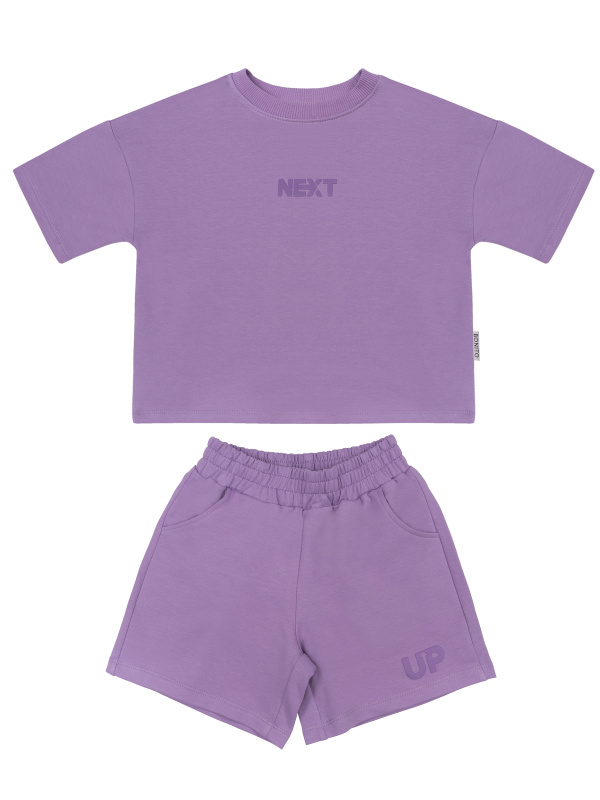 картинка БГ_ЧЗ Комплект для девочки (футболка и шорты) 4-9 лет 95% хлопок, 5% лайкра BONITO KIDS/SS6147(2026)(ЧЗ)/уп.6шт./меш.144шт. от BonitoKids