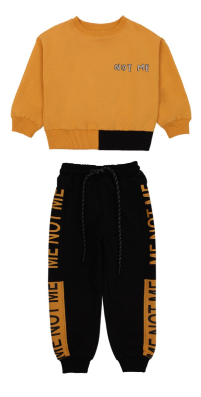 картинка ЧЗ Комплект для девочки (свитшот и штаны), 3-7 лет, 65% хлопок, 27% полиэстер, 8% эластан, BONITO KIDS/OP1226(ЧЗ)/уп.5 шт./меш.120шт. от BonitoKids