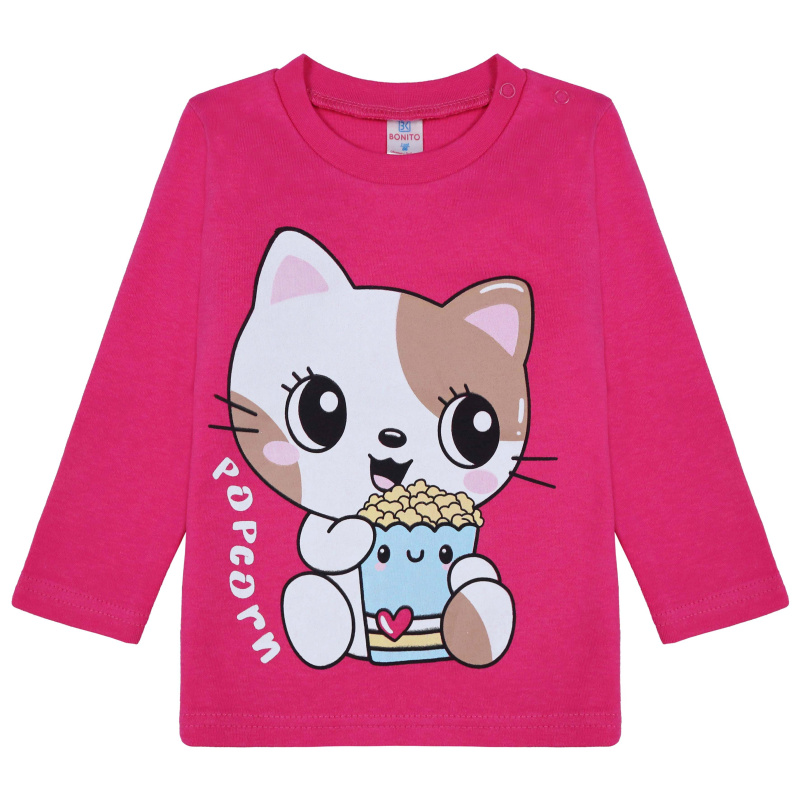 картинка БГ_ЧЗ Кофта для девочки 1,5-4 лет 100% хлопок BONITO KIDS/BK0006D(05-23)(ЧЗ)/уп.4шт./меш.500шт. от BonitoKids