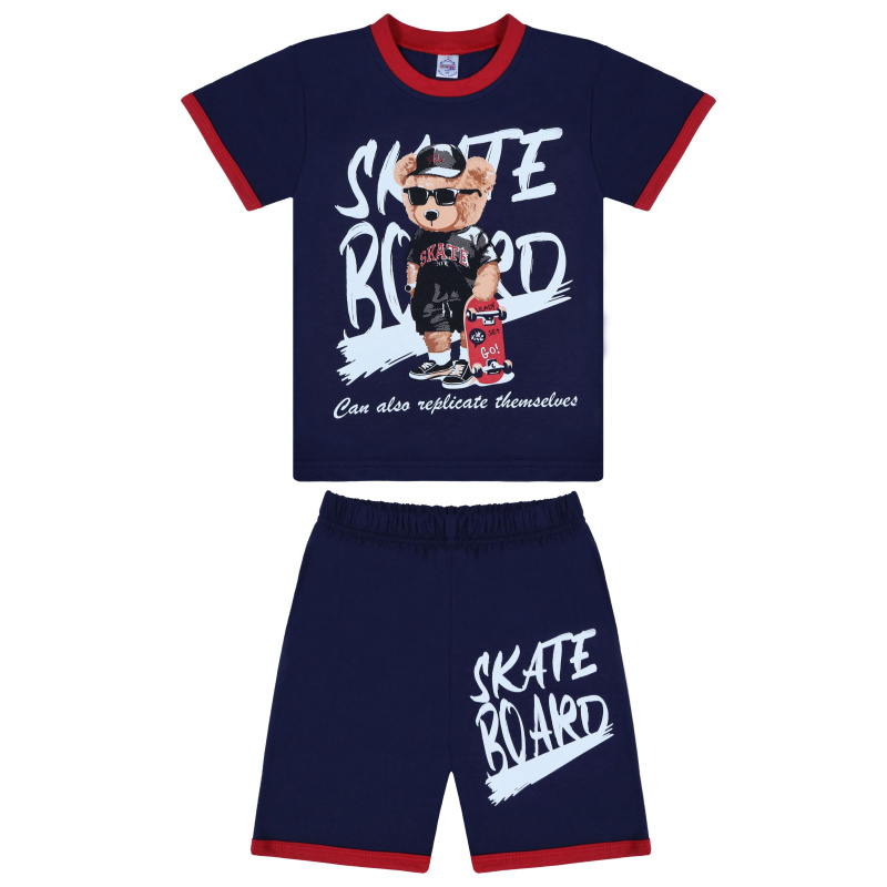 картинка КГ Комплект для мальчика (футболка и шорты) 4-8 лет 100% хлопок BONITO KIDS/BK0005FSHM(4-8)/уп.5шт./меш.400шт. от BonitoKids