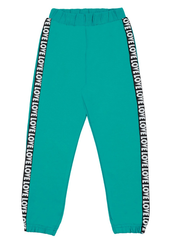 картинка ЧЗ Брюки спортивные для девочки 3-7 лет 92% хлопок, 8% лайкра BONITO KIDS/BK1528L(ЧЗ)/уп.5шт./меш.350шт. от BonitoKids