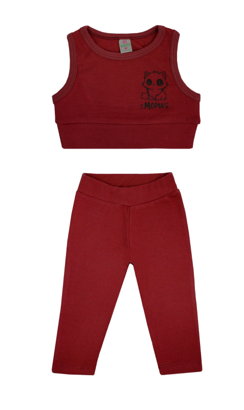 картинка КГ Комплект для девочки (топ и лосины) 3-7 лет 92% хлопок, 8% лайкра BONITO KIDS/SS6109/уп.5шт./меш.375шт. от BonitoKids